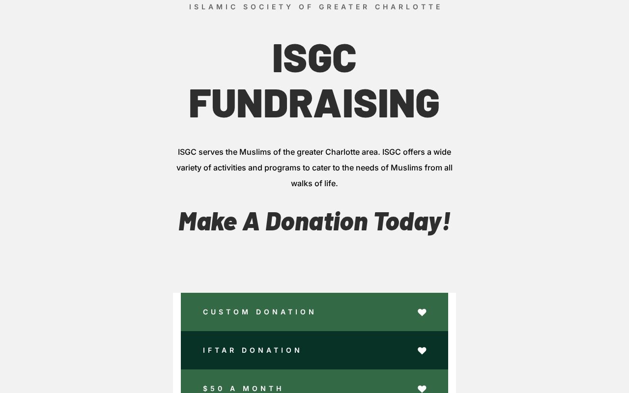 ISGC Fundraising